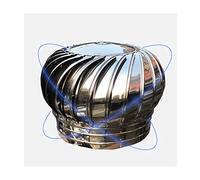 EJGMCNSGB Sombrerete Giratorio de Acero Inoxidable para Chimenea, Ventilador de turbina, Protector de conducto Anti-Corrientes, Protector de conducto para Lluvia y Nieve, 450 mm