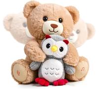 eJog Pup Oso Peluche Musical con Búho, Animales de Peluche Interactivo Que Habla, Graba y Repite Juguete Oso, Regalo para Bebés y Niños