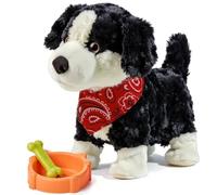 eJog Pup Perro Juguete Que Anda y Ladra, Habla, Mueve la Cola, Juguete Perro Interactivo Electrónico, Cachorro Peluches de Animales con Control Vocal, Regalo para Niños 3+ Años