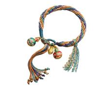 EJOXMQTZR Cuerda de algodón de viento chino tejida a mano, joyería de reencarnación, pulsera for tragar bestia dorada, cuerda de mano, cuerda roja femenina, cuerda de mano, familia de tres(Blu)