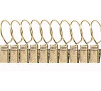 EJOXMQTZR Ganchos de Cortina de plástico, 10/20 PCS Anillos de Cortina con Clips Anillo de Ventana Decorativo Vintage Fuerte con Ganchos Bronce Vintage(10pcs)