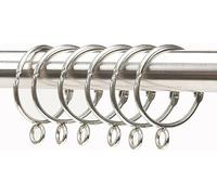 EJOXMQTZR Ganchos for Cortinas de plástico, 10 Paquetes de Anillos metálicos for Cortinas, Anillos Colgantes for Cortinas y Varillas, Anillos con Ojales deslizantes, 50 Mm