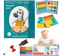 Ejoyiso Libro de demostración magnético de fracciones con recursos matemáticos (C)