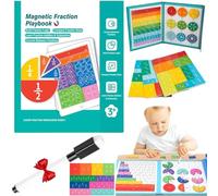 Ejoyiso Libro magnético de demostración de fracciones magnéticas, recursos matemáticos (B)