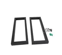 Ejoyous 2 Piezas de la Consola de Pared del Marco, Soporte de Diseño de Lavabo, Soportes de Soporte para Estantes, Portadores de Consola para Fregaderos, para Lavar Estanterías (BLACK)