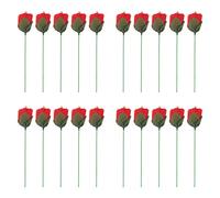 Ejoyous 20 Trucos de Magia de Antorcha a Rosa con Accesorios de Magia de Fuego con Diseño Realista para Fiestas, Actuaciones y Ceremonias, Trucos de Flores Románticos Reutilizables