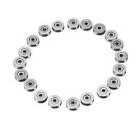 Ejoyous 20pcs V623zzzzzz de Rodamiento de Bolas de Ranura Profunda, Composición de Acero Al Carbono, Protección de Doble Protección, V Groove V para Sistemas de Movimiento Lineal, Vía de Riel,