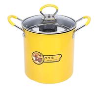 Ejoyous 3L Mini idora, idora con cesta colador, olla de espárragos de acero inoxidable con tapa de cristal, idora, sartén frita, sartén para patatas fritas para casa y cocina