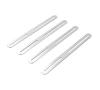 Ejoyous 4PCS Placa de Refuerzo Ajustable Plana, 11.02x0.94in Acero (SILVER)