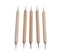 Ejoyous 5 PCS Ball Tip En Relieve de Bricolaje Grabado de Bricolaje Estilo, Aplicaciones Versátiles, Lápiz óptico de Bola para Pintura de Roca, Mandala de Arte de Modelado de Arcilla de Cerámica,