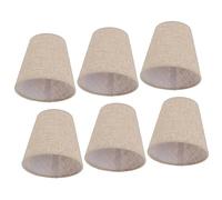 Ejoyous 6 Piezas Pantallas de Lámpara Pequeñas, Pantalla de Tambor Pantalla de Repuesto de Tela para Velas Araña de Cristal Luz de Vela Lámpara de Pared Lámpara de Mesa E14