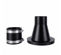 Ejoyous Accesorios de Recolección de Polvo, ABS y PVC Acoplador de Conexión Rápida de 2.5 Pulgadas con Receptor de Puerto de Acero, 2 Adaptadores de Manguera de Polvo para Lijadora de Tambor,