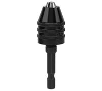 Ejoyous Adaptador de Chuck sin Llave, Rango de Sujeción de 0.3-6.5 Mm, Vástago Hexadecimal de 1/4 Pulgadas, Fácil Instalación y Uso para Mini Taladro Eléctrico, Molinillo Eléctrico, con Fácil