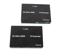 Ejoyous Adaptador Ethernet KVM 4K Extensor USB KVM de Aleación de Aluminio con 2 Puertos USB 2.0 656. Pies sobre Cat 6 Latencia Cero para Videoconferencia con Cámara de Seguridad de Oficina (Enchufe