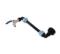 Ejoyous Adaptador IBC de Codo Adaptador de Tanque IBC de Cuello de Cisne de Latón ABS Entrada Roscada de 60 Mm Conexión Rápida de Posición de Salida para Barriles Contenedores Llenado de Agua (#2)