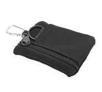 Ejoyous Al Aire Molle Bolsa Mini Tarjeta Clave Caso Tarjeta Caso Moneda con Cremallera Comper D Anillo Colgante Camping Viajes Senderismo (Black)