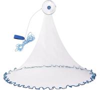 Ejoyous Ampliable Nylon Pesca Net, Red de Pesca portátil de Nailon con Cuerda de Mano de 8 m, Plegable Fang Red Pescado Camarones de Trampa Jaula Red Angel Saco Angel Jaula