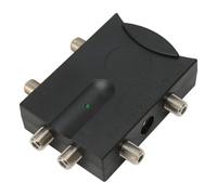 Ejoyous Amplificador de TV, 2 Entradas y 4 Salidas, Conector Tipo F sin Pérdidas, Amplificador de Señal de TV, por Cable