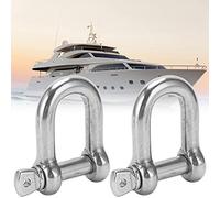 Ejoyous Ancla de Pasador con Tornillo, Grillete en D de Acero Inoxidable 304, Resistente a la Corrosión y Al Óxido, con Diseño de Tornillo para Herrajes Marinos, Cables de Acero,