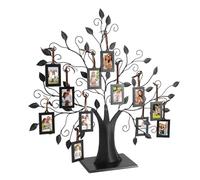 Ejoyous Arbol Genealogico para Fotos, Marco de Fotos de árbol Genealógico, 6 Colgantes/12 Fotos Colgantes Familiares, árbol de Visualización con Marcos de Fotos Colgantes(L-Con 12 marcos de fotos)