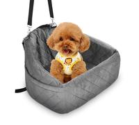 Ejoyous Asiento de Automóvil de Perros, Asiento para Perros Lavable Asiento para el Asiento de Aumento de la Cama del Auto Rose de Perros para Perros Pequeños y Medianos (Grey)