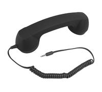 Ejoyous Auricular de Teléfono Móvil con Cable, Receptor de Teléfono Retro Plug and Play Control de Volumen de Sonido Claro Profesional a Prueba de Radiación para Computadoras (de Color Negro)