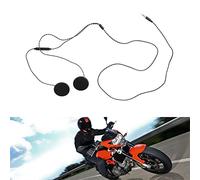 Ejoyous Auriculares para Casco de Moto con Cable, Jack de 3,5 mm, Altavoz para Casco, Compatible con iOS Android MP3