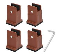 Ejoyous Bloques de Cama Elevados, 4 Piezas Elevadores de Muebles Ajustables con Abrazadera de Tornillo Elevadores de Goma para Sofás de Cama para Muebles Pesados, Pies de Mesa y