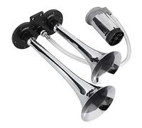Ejoyous Bocina de Coche 12 V, 135dB Bocina Camion Bocina de Aire Comprimido bocina Alta de Coche súper Fuerte de Aire de Doble Tubo para Camión, Tren, Coche, Furgoneta