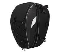 Ejoyous Bolsa de Asiento Trasero para Motocicleta, Bolsa Trasera de Tela Oxford Impermeable, Casco Multifuncional y Mochila de Equipaje para Motociclistas de Cross (White) (White)