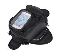 Ejoyous Bolsa de Depósito Magnética y Impermeable para Moto, Teléfono Móvil, Negro, Talla Única
