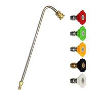 Ejoyous Bolsa de Limpieza de Limpieza de Alta Presión Bolla de Limpieza de Alta Presión X5 1/4 4000 Psi para Carro de Canalones Debajo del Cuerpo con 5 Boquillas Adaptador 0-65 ° ángulo de (BLACK)