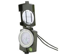 Ejoyous Brújula Impermeable de Estilo Americano Brújula de Navegación de Aleación de Aluminio con Lente de Esfera Luminosa y Mesa de Conversión Portátil para Acampar Senderismo Uso Militar 85x62x25 Mm
