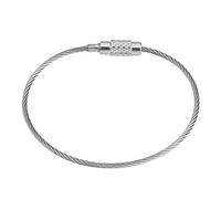 Ejoyous Cable de Alambre para Llavero 15 cm, Anilla Llavero de Alambre de Acero Inoxidable de 20 Piezas Argollas para Llaveros Etiqueta de Equipaje para Colgar en Viajes Deportivos