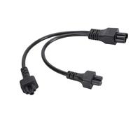 Ejoyous Cable de Alimentación Divisor IEC320 C6 a Dual C 5 Y, 30cm, 2.5A 250V, 1 en 2 Salidas, Carcasa Retardante de Llama de PVC, para Computadora Portátil, Impresora
