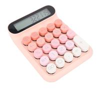 Ejoyous Calculadora de Escritorio, Interruptores Mecánicos Azules, Calculadora de Oficina de 24 Teclas con Batería Recargable para Profesionales de Contabilidad y Finanzas (Pink)