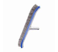 Ejoyous Cepillo de Piscina de 8 Pulgadas Natación de Piscina de Acero Medidas Inferiores Limpiador de Acero Duradero Versátil para Estanques de Spa de Aguas Termales con de Varilla Telescópica de