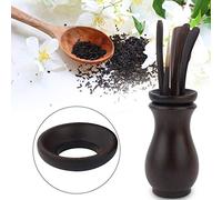 Ejoyous Ceremonía de té de 6 Piezas Juego de Herramientas de té de Kung Fu con Cuchara de de ébano Clamp/Holder de