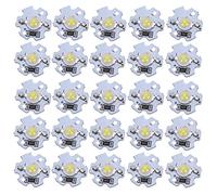 Ejoyous Chips de Luz LED de 5 V, 25 Piezas de Cuentas de Lámpara de Alta Potencia de 1 W, Chip LED Brillante de 200 Lm, para Accesorios de Iluminación de Bricolaje Fáciles de Instalar (Blanco frío)