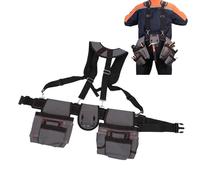 Ejoyous Cinturón de herramientas para hombre con correa de tirantes, cinturón ajustable para carpinteros, electricistas, fontaneros, contratistas