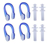 Ejoyous Clips de Nariz de Gel de Sílice Suave, Juego de Tapones para los Oídos Impermeables para Nadar, Cancelación de Ruido Cómoda para Bucear y Surfear (Blue) (Blue)