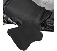 Ejoyous Cojín de Gel para Asiento de Motocicleta, Negro, con Malla Transpirable, Almohadilla Protectora Universal
