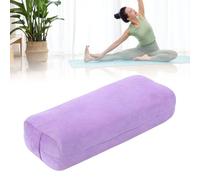 Ejoyous Cojín de Refuerzo para Yoga, Esponja Rectangular para Refuerzo de Yoga, Asa Fácil de Transportar, Funda Lavable, Cojín de Meditación 65 X 25 X 15 Cm (Purple)