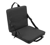 Ejoyous Cojín para Asiento de Estadio, Silla Plegable con Respaldo, Cojín de Esponja, Asiento Acolchado para Estadio y Playa, Camping, Picnic, Pesca (Black)
