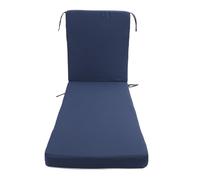 Ejoyous Cojín para Sillón, Cojín de Asiento de Espuma de Poliéster de Secado Rápido con Lazos para Playa y Patio 70,9x21,7 Pulgadas (Azul Marino)
