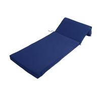 Ejoyous Cojín para Tumbona, Acolchado de Algodón PP Grueso de Poliéster, Cómodo Cojín de Asiento con Diseño de Correa para Uso en la Playa en la Terraza del Patio Al Aire Libre (Azul Marino)