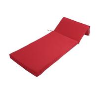 Ejoyous Cojín para Tumbona, Acolchado de Algodón PP Grueso de Poliéster, Cómodo Cojín de Asiento con Diseño de Correa para Uso en la Playa en la Terraza del Patio Al Aire Libre (borgoña)