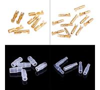 Ejoyous Conector de Bala de Latón de 40 Piezas de 3.5 Mm Terminal Femenino Macho Conjunto con una Cubierta Aislada Transparente para la Conexión de Cable 0.3 Mm2-1.0 Mm2