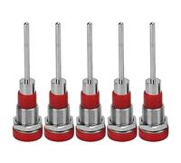 Ejoyous Conector Tipo Banana de Latón Niquelado Conector Tipo Banana J.40013 Juego de Postes Terminales de 4 Mm 30 VCA 60 V CC 24 A 5 Piezas para Conexión de Cables de Equipos de Prueba Electrónicos