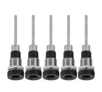 Ejoyous Conector Tipo Banana de Latón Niquelado Conector Tipo Banana J.40013 Juego de Postes Terminales de 4 Mm 30 VCA 60 V CC 24 A 5 Piezas para Conexión de Cables de Equipos de Prueba Electrónicos
